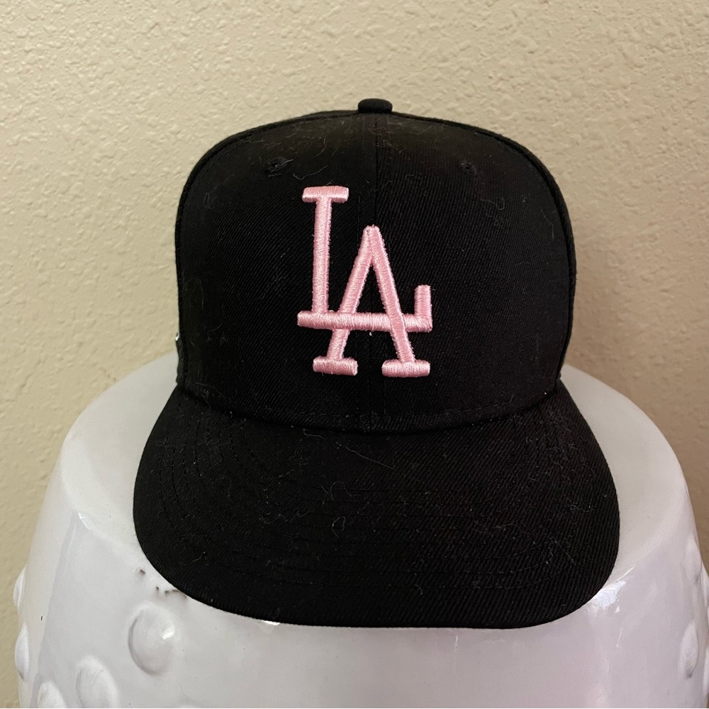 Los Angeles Dodgers New Era 1959‎ MLB All-Star Game Patch Pink Sz 7-5/8" READ